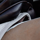 Dressage Saddle Pad Skin Friendly Velvet Beige Dressage Saddle Pad Skin Friendly Velvet Beige