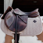 Saddle Pad Skin Friendly Velvet Beige Saddle Pad Skin Friendly Velvet Beige
