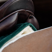 Dressage Saddle Pad Skin Friendly Velvet Green Dressage Saddle Pad Skin Friendly Velvet Green
