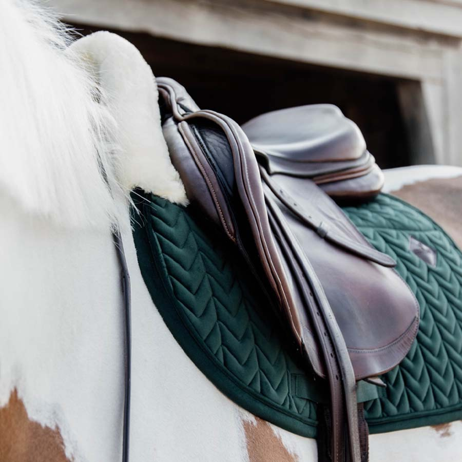 Saddle Pad Skin Friendly Velvet Green