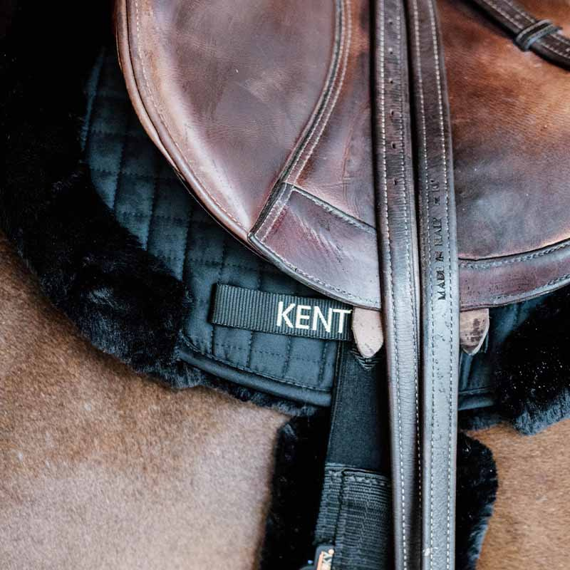 Saddle Pad Hunter Vegan Sheepskin Black