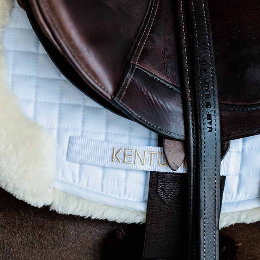 Saddle Pad Hunter Vegan Sheepskin Vit Full