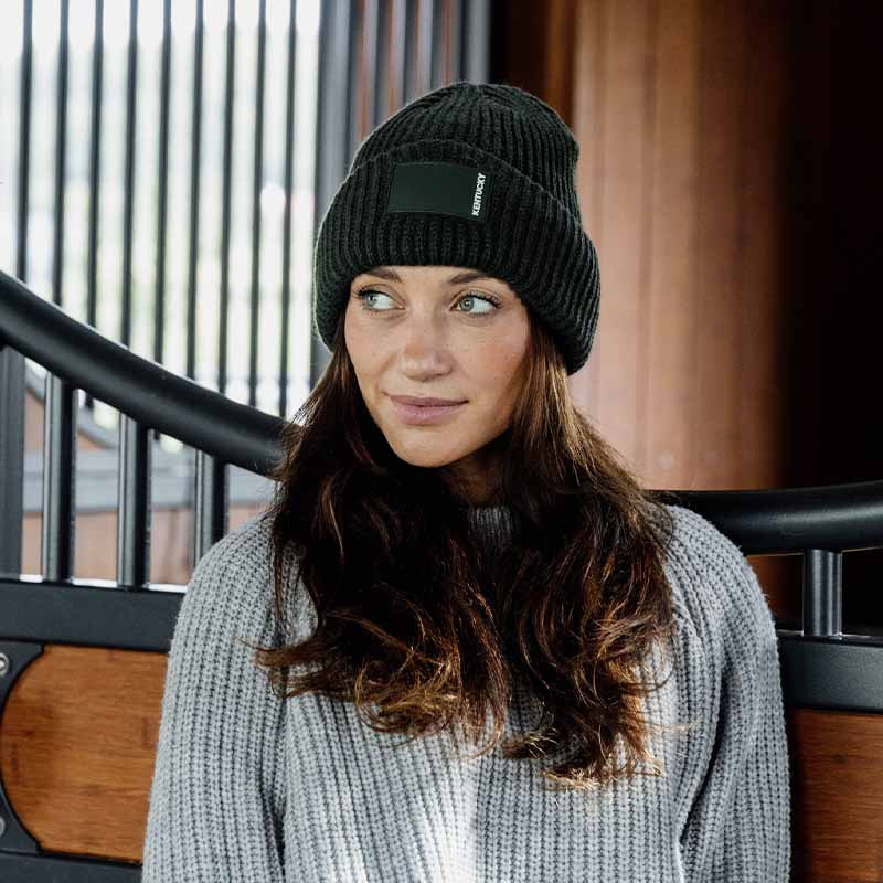 Beanie Rubber Logo Dark Green