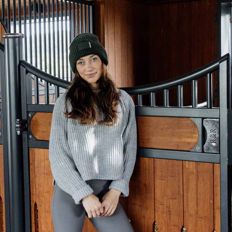 Beanie Rubber Logo Dark Green