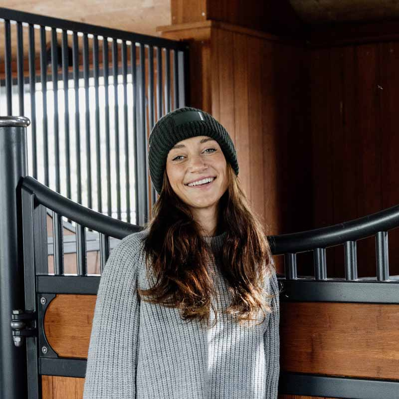 Beanie Rubber Logo Dark Green