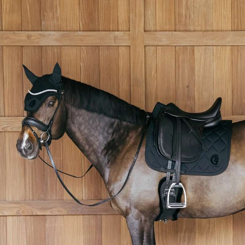 Dressage Saddle Pad Wave 3D Logo Black