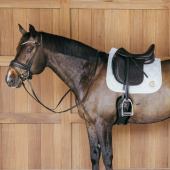 Dressage Saddle Pad Wave 3D Logo White Dressage Saddle Pad Wave 3D Logo White