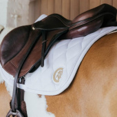 Saddle Pad Wave 3D Logo White Saddle Pad Wave 3D Logo White