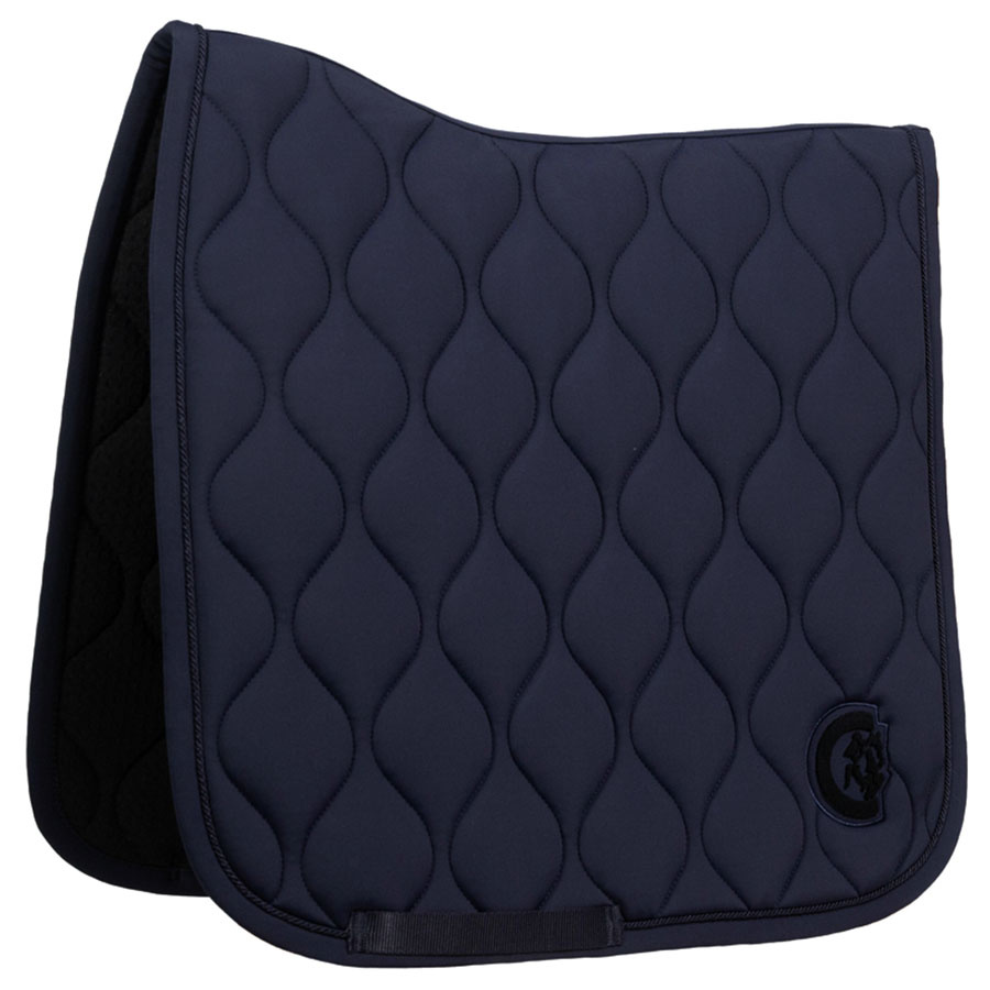 Dressage Saddle Pad Wave 3D Logo Navy Blue