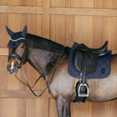 Dressage Saddle Pad Wave 3D Logo Navy Blue Dressage Saddle Pad Wave 3D Logo Navy Blue