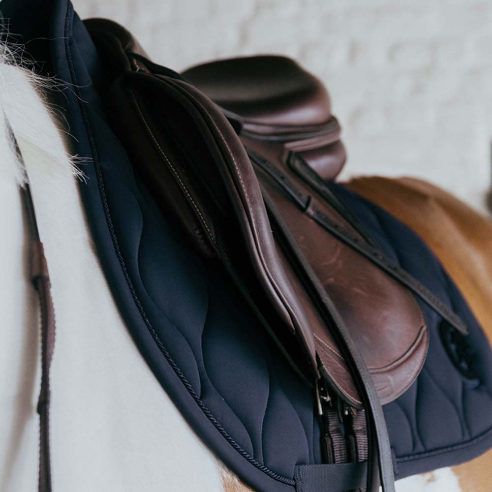 Saddle Pad Wave 3D Logo Navy Blue