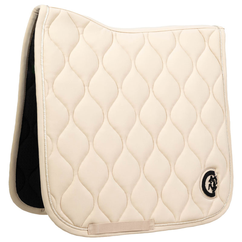 Dressage Saddle Pad Wave 3D Logo Beige