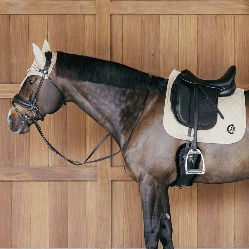 Dressage Saddle Pad Wave 3D Logo Beige