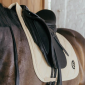 Dressage Saddle Pad Wave 3D Logo Beige Dressage Saddle Pad Wave 3D Logo Beige