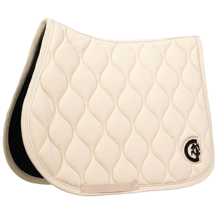 Saddle Pad Wave 3D Logo Beige