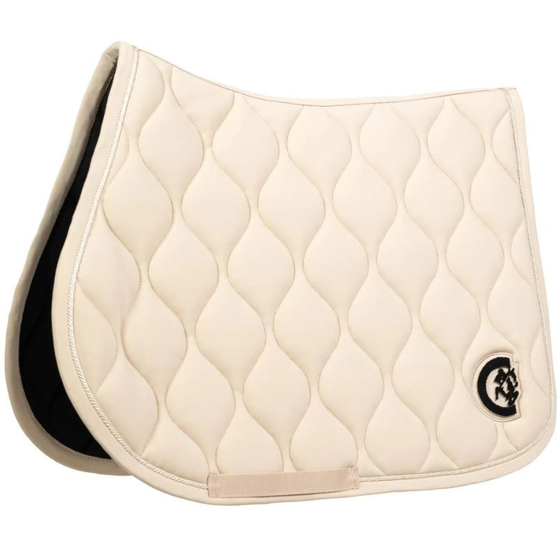 Saddle Pad Wave 3D Logo Beige