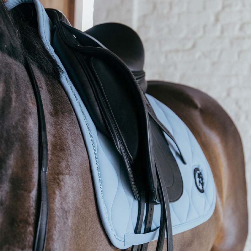 Dressage Saddle Pad Wave 3D Logo Light Blue