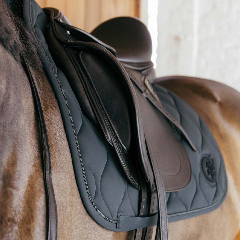 Dressage Saddle Pad Wave 3D Logo Green