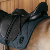 Dressage Saddle Pad Wave 3D Logo Green Dressage Saddle Pad Wave 3D Logo Green