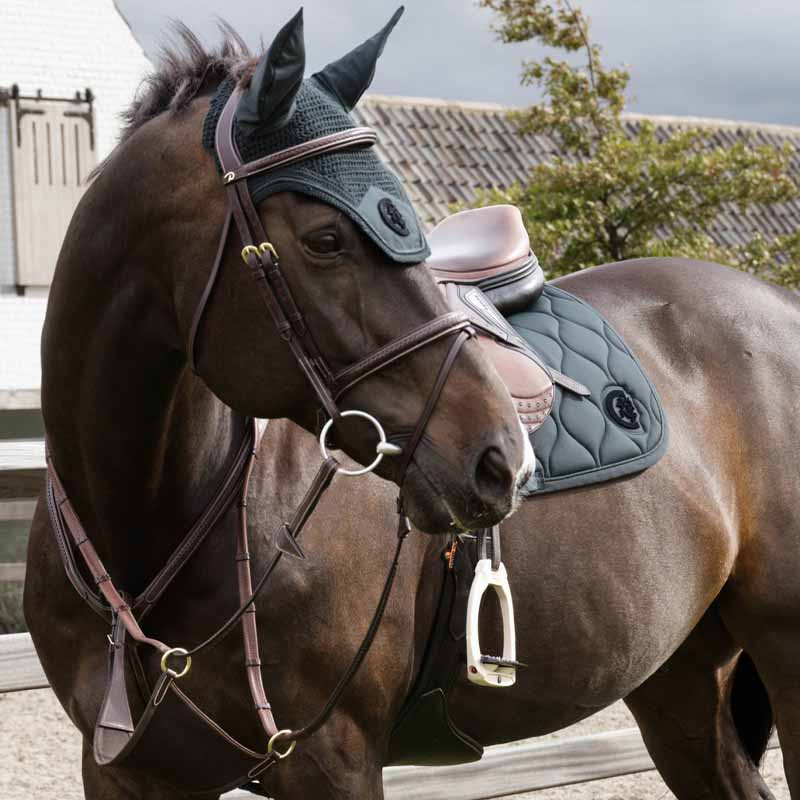 Saddle Pad Wave 3D Logo Green