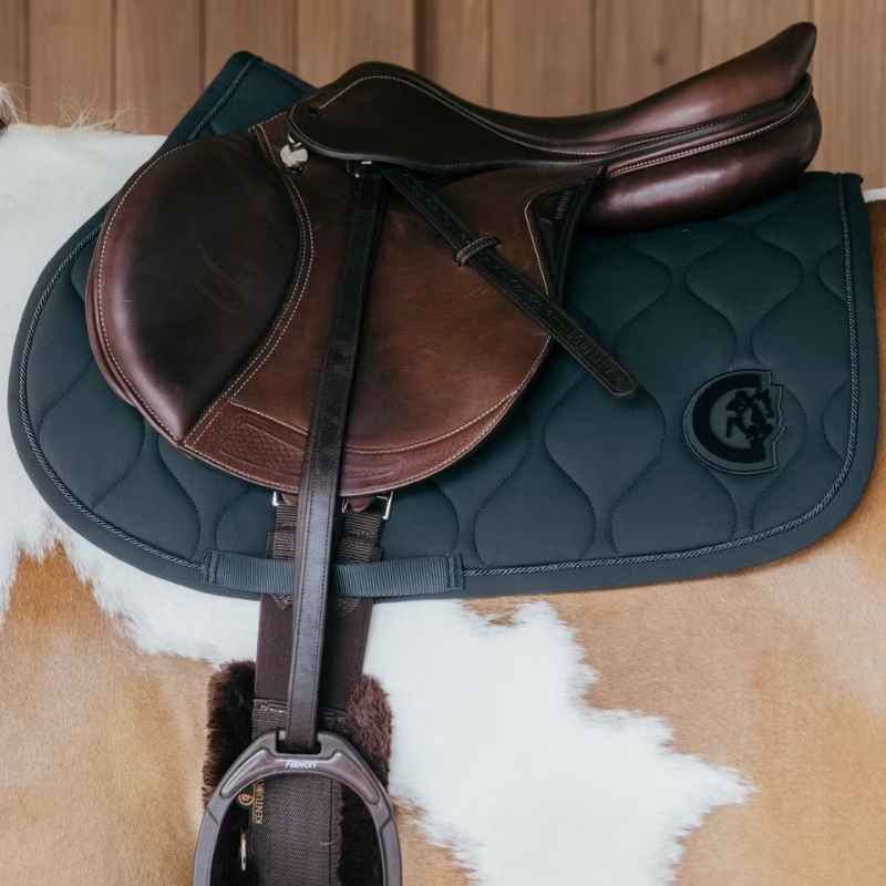 Saddle Pad Wave 3D Logo Green