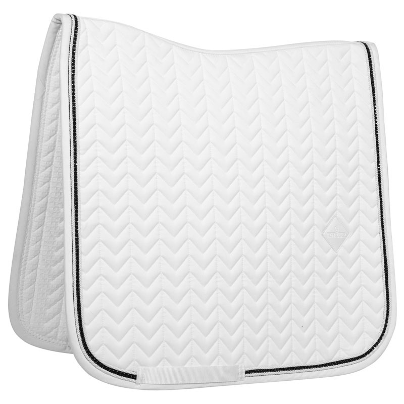 Dressage Saddle Pad Metal Chain White