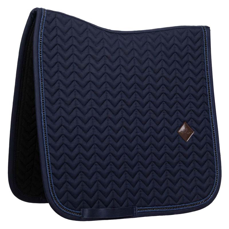 Dressage Saddle Pad Metal Chain Navy Blue