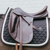 Dressage Saddle Pad Plaited Cord Black Dressage Saddle Pad Plaited Cord Black