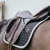 Dressage Saddle Pad Plaited Cord Black Dressage Saddle Pad Plaited Cord Black