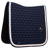 Dressage Saddle Pad Plaited Cord Navy Blue Dressage Saddle Pad Plaited Cord Navy Blue