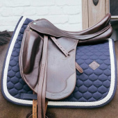 Dressage Saddle Pad Plaited Cord Navy Blue Dressage Saddle Pad Plaited Cord Navy Blue