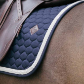 Dressage Saddle Pad Plaited Cord Navy Blue Dressage Saddle Pad Plaited Cord Navy Blue