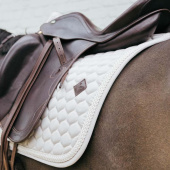 Dressage Saddle Pad Plaited Cord Beige Dressage Saddle Pad Plaited Cord Beige