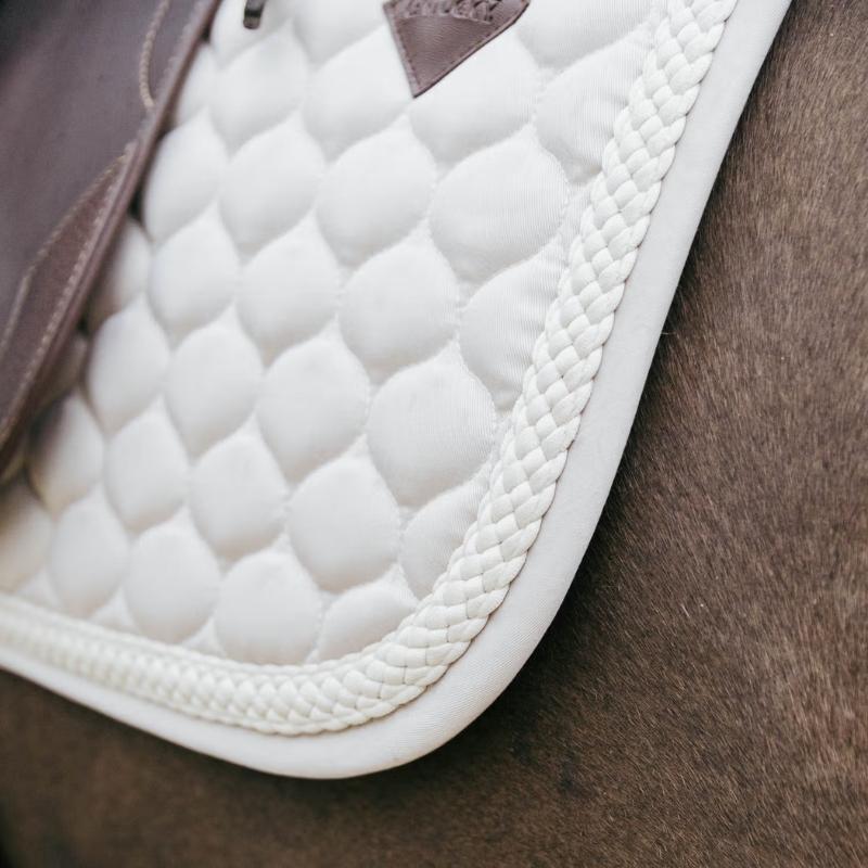 Dressage Saddle Pad Plaited Cord Beige