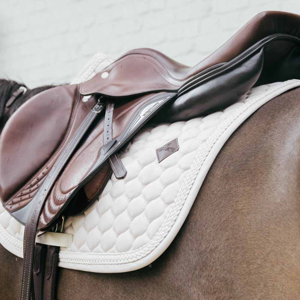 Saddle Pad Plaited Cord Beige