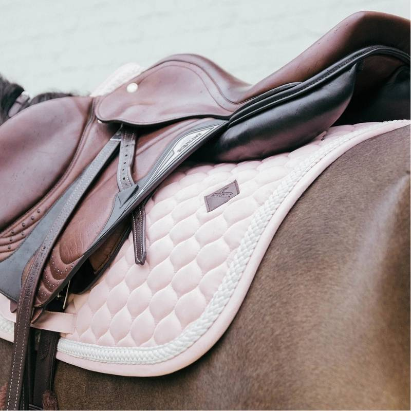 Saddle Pad Plaited Cord Light Rose
