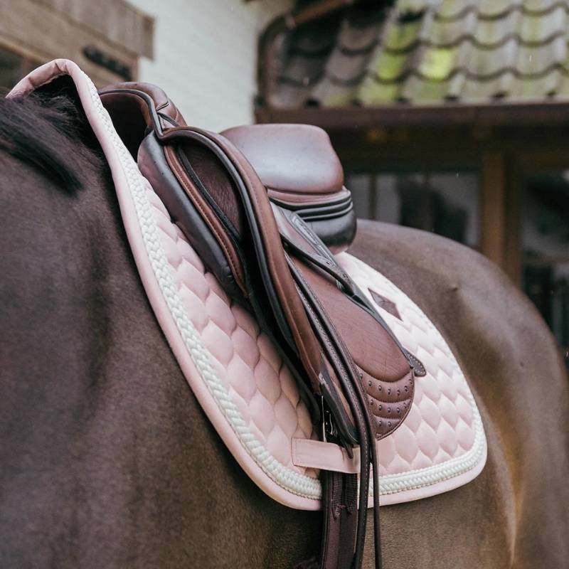 Saddle Pad Plaited Cord Light Rose