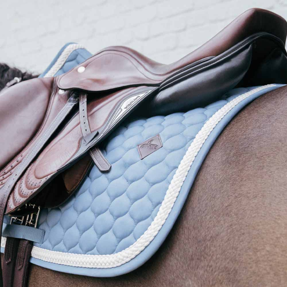 Saddle Pad Plaited Cord Light Blue