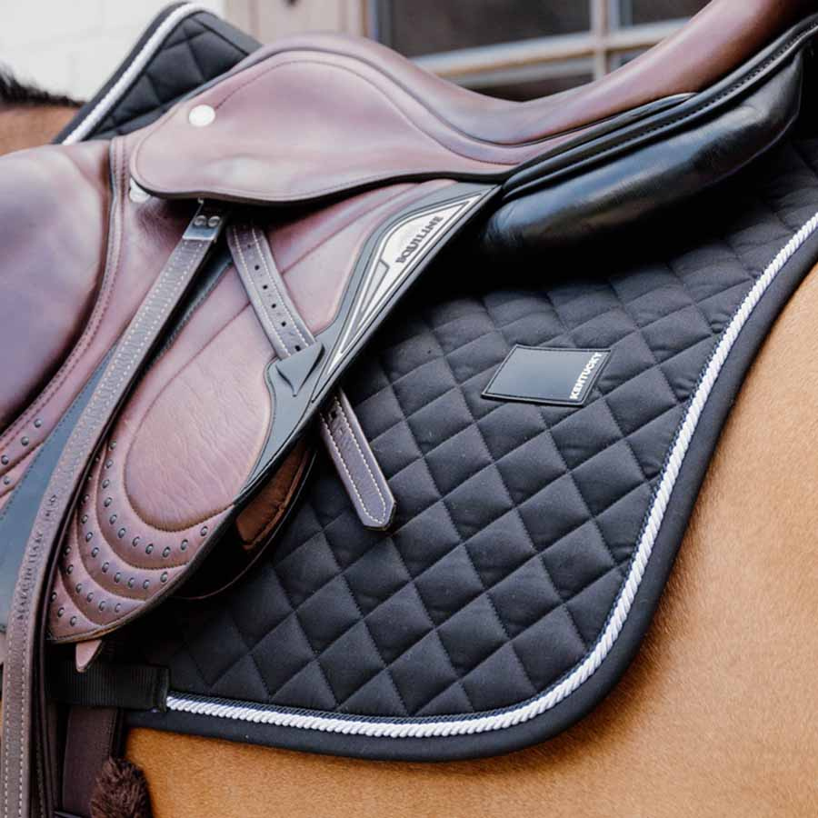 Saddle Pad Diamond Rope Black