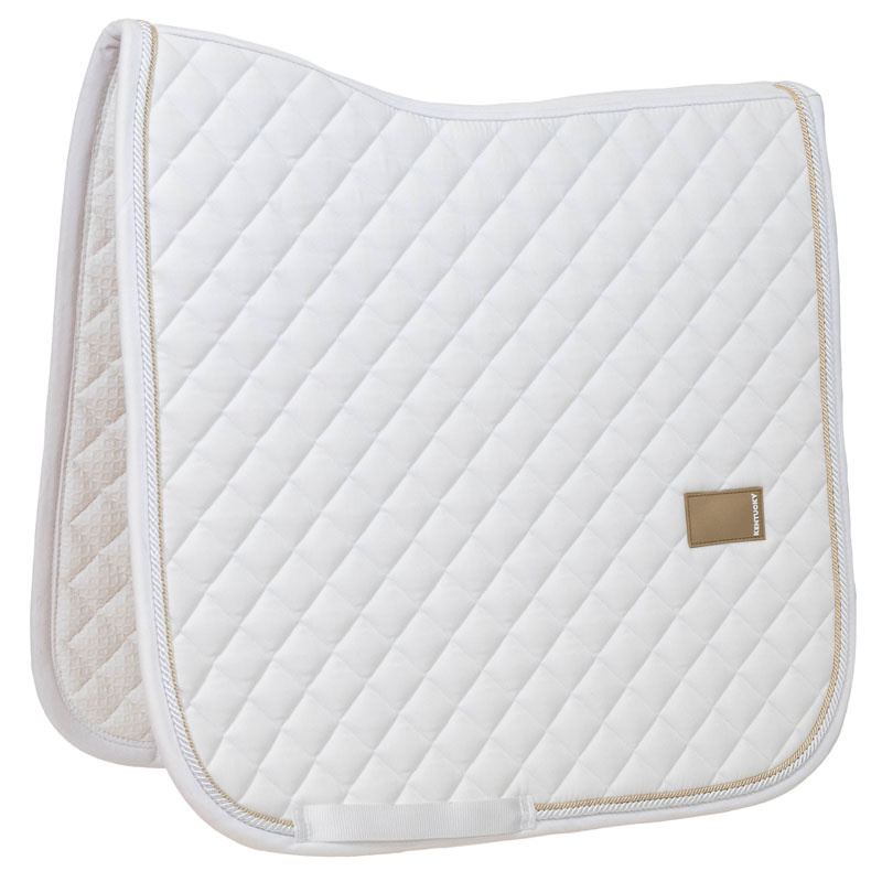 Dressage Saddle Pad Diamond Rope White