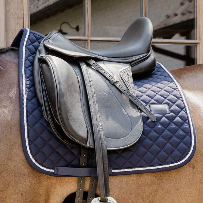 Dressage Saddle Pad Diamond Rope Navy Blue