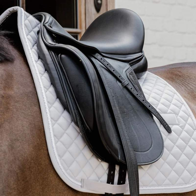 Dressage Saddle Pad Diamond Rope Grey