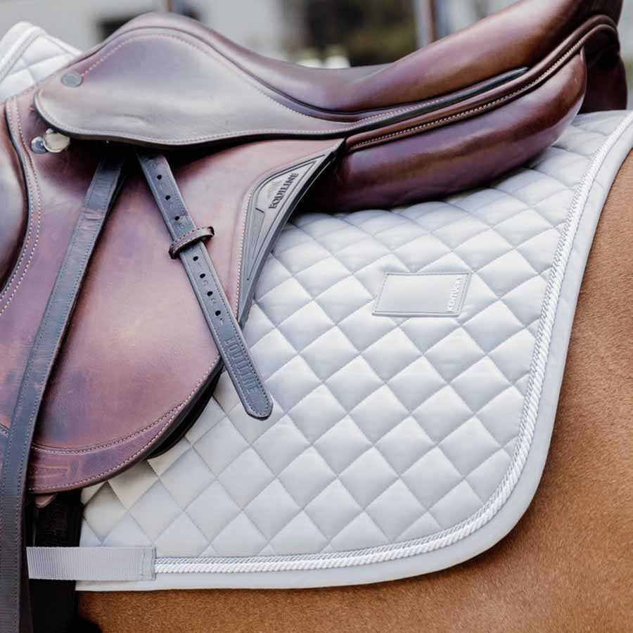 Saddle Pad Diamond Rope Grey
