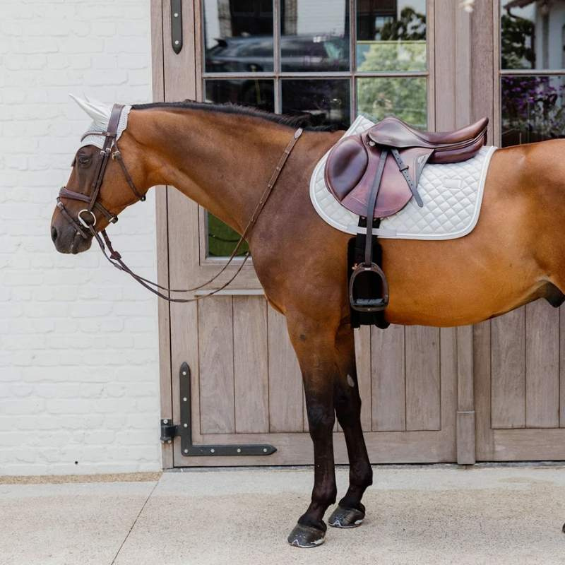 Saddle Pad Diamond Rope Grey