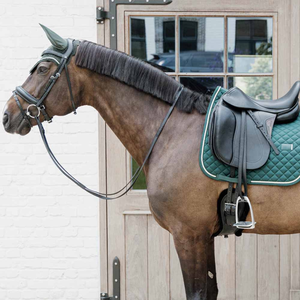 Dressage Saddle Pad Diamond Rope Green