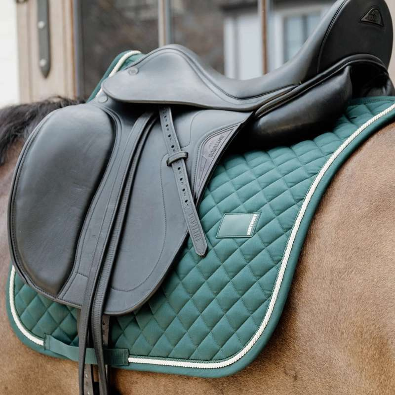 Dressage Saddle Pad Diamond Rope Green