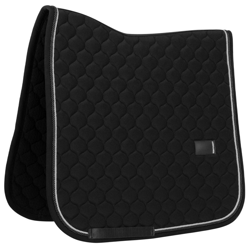 Dressage Saddle Pad Onion Quilt Rubber Logo Black