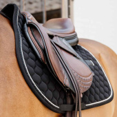 Saddle Pad Onion Quilt Rubber Logo Black Saddle Pad Onion Quilt Rubber Logo Black