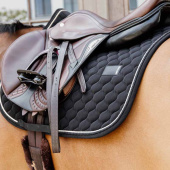 Saddle Pad Onion Quilt Rubber Logo Black Saddle Pad Onion Quilt Rubber Logo Black