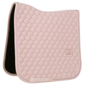 Dressage Saddle Pad Onion Quilt Rubber Logo Old Pink Dressage Saddle Pad Onion Quilt Rubber Logo Old Pink